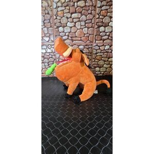 Disney Lion King Talking Pumba Warthog Grub Bug Large 14" Plush Stuffed